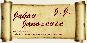 Jakov Janošević vizit kartica